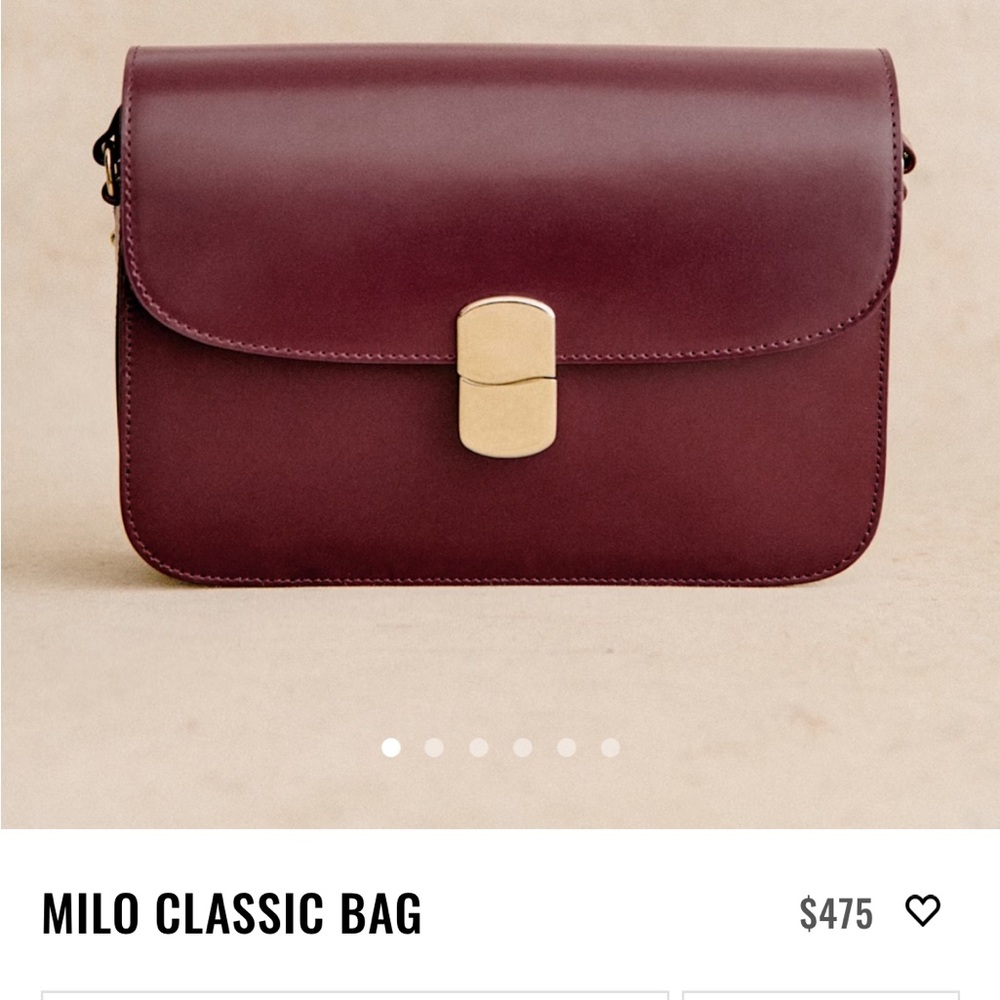 Sezane Burgundy Milo Bag